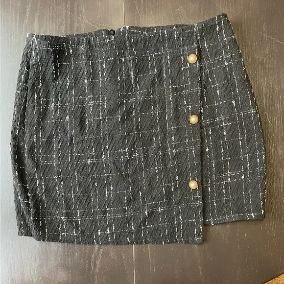 Shein Women’s High Waisted Black Skirt Large - Picture 2 of 6